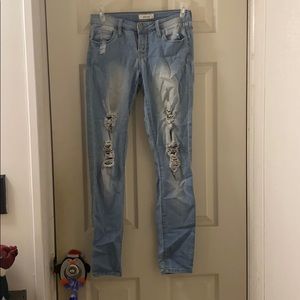 Charlotte Russe Ripped Skinny Jeans